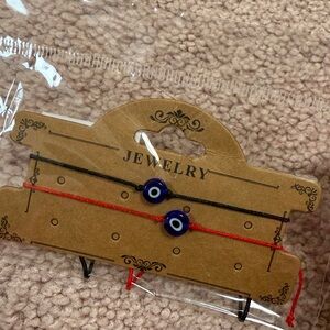 🔥10/$15 Evil Eye Charm Bracelet Set - Red and Black